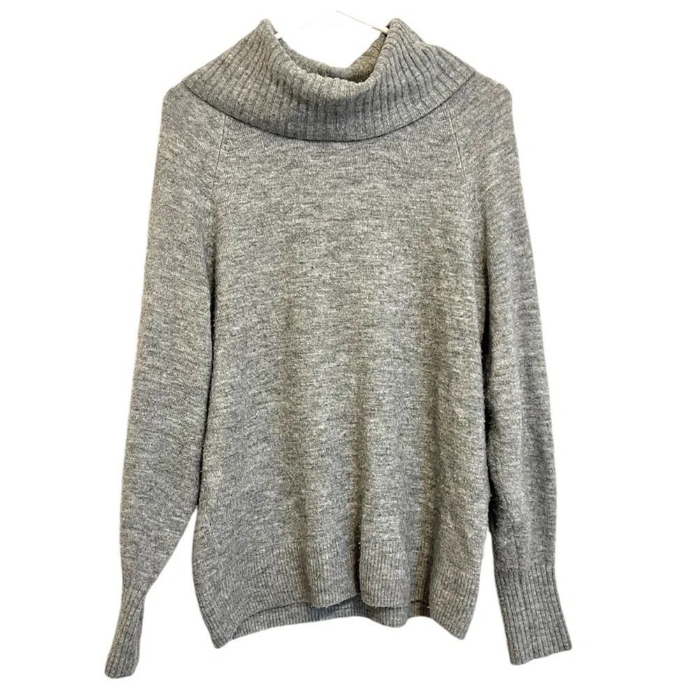 2/$30 Banana Republic - Gray Cowl Neck Sweater | Cozy Knit Pullover | Size S - Picture 1 of 8
